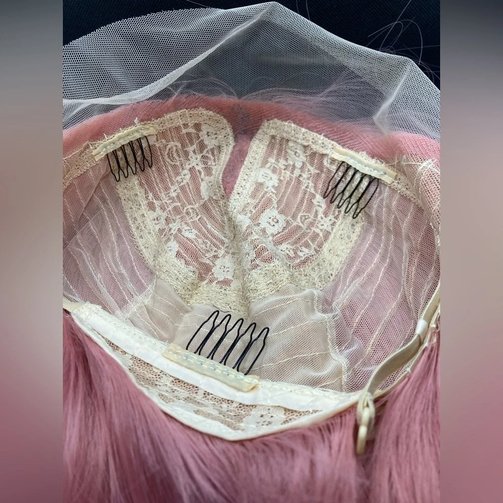 Pink Middle Part Lace Wig